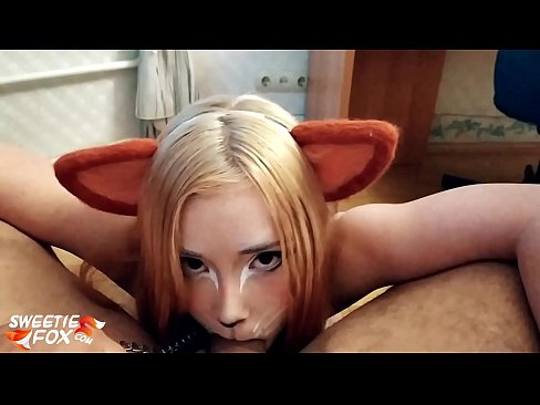 ❤️ Кицунэ глытае член і канчае ў рот ❤❌ Якаснае порна у нас ﹏
